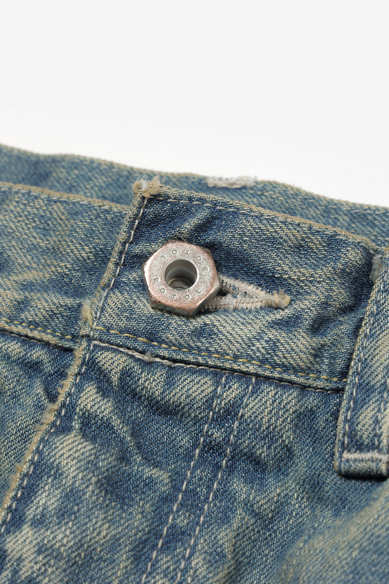 6P Slim Straight Denim Damage – ROTOL