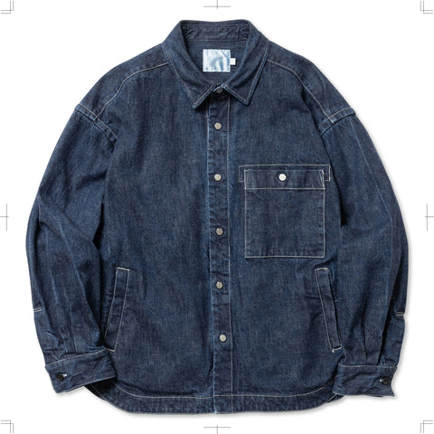 R24WSEM18/SNAP BUTTON DENIM SHIRT WASHED