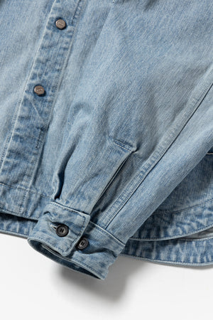 R24WSEM20/SNAP BUTTON DENIM SHIRT DAMAGE