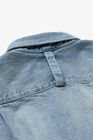 R24WSEM20/SNAP BUTTON DENIM SHIRT DAMAGE