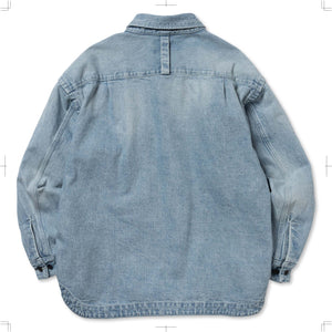 R24WSEM20/SNAP BUTTON DENIM SHIRT DAMAGE