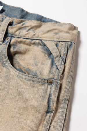 R25SSPEM13/TRIPLE SEAMS 6P DENIM WIDE BLEACH