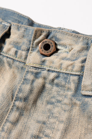 R25SSPEM13/TRIPLE SEAMS 6P DENIM WIDE BLEACH