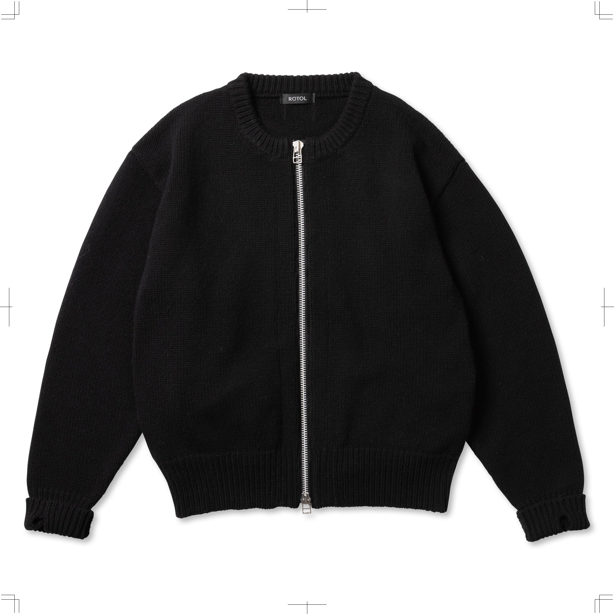 ROTOL ロトル WOOL CASHMERE ZIP KNIT SWEATER WOOL CASHMERE ZIP KNIT SWEATER – ROTOL