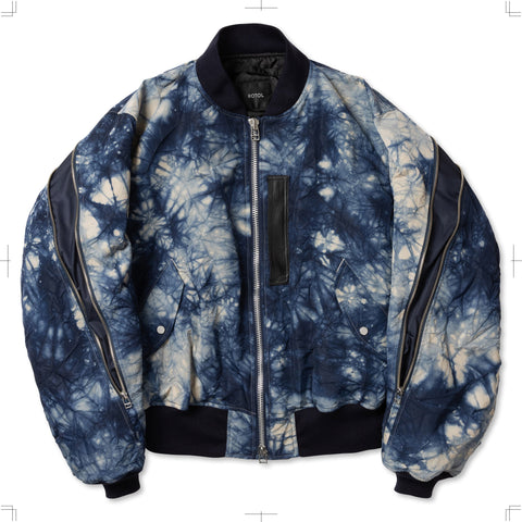 R25AWONY08M/MARBLE DYE BOMBER BLOUSON