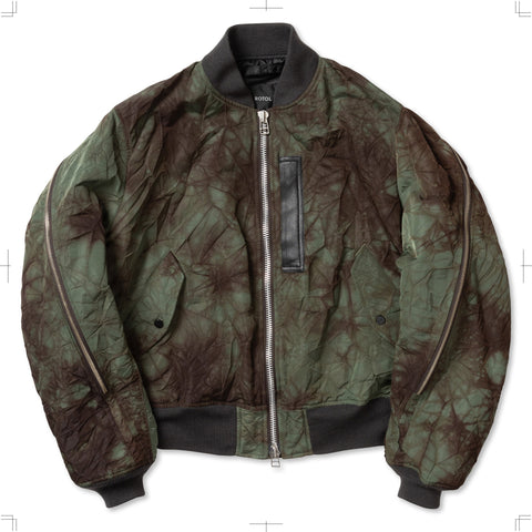 R25AWONY08M/MARBLE DYE BOMBER BLOUSON