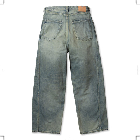 R25AWPEM06/TRIPLE SEAMS 6P DENIM WIDE DAMAGE