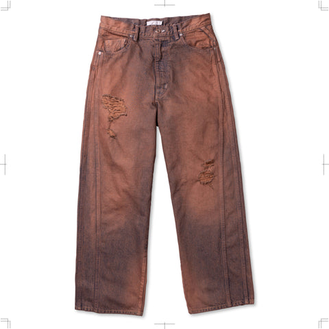 R25AWPEM07/TRIPLE SEAMS 6P DENIM WIDE MARS