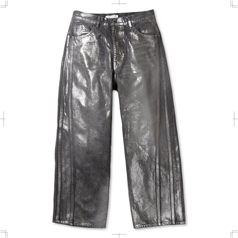 R25AWPEM09/TRIPLE SEAMS 6P DENIM WIDE FOIL PRINTING