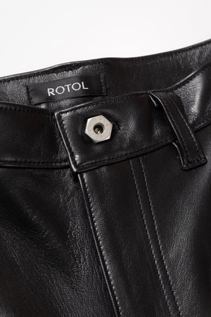 R25AWPMY03/LEATHER PAINTER PANTS