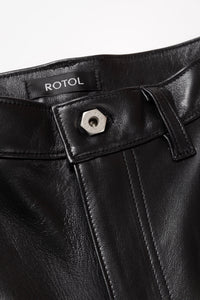 R25AWPMY03/LEATHER PAINTER PANTS