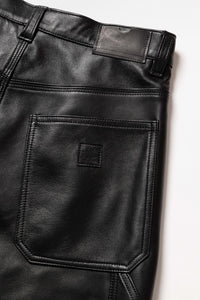 R25AWPMY03/LEATHER PAINTER PANTS