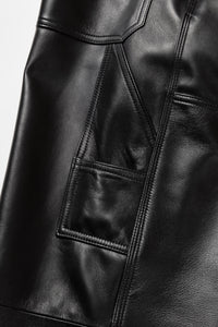 R25AWPMY03/LEATHER PAINTER PANTS