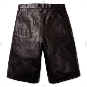 R25AWPMY04/LEATHER TRIPLE SEAMS 6P SHORTS