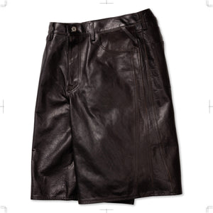 R25AWPMY04/LEATHER TRIPLE SEAMS 6P SHORTS