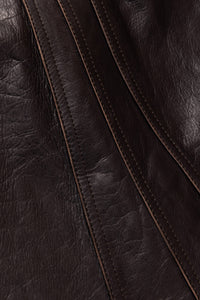 R25AWPMY04/LEATHER TRIPLE SEAMS 6P SHORTS