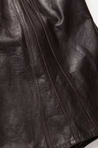 R25AWPMY04/LEATHER TRIPLE SEAMS 6P SHORTS