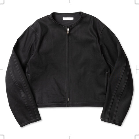 R25AWTEM03/DOUBLE SEAMS RIDERS JACKET BLK RIGID