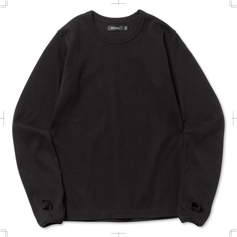 R25SSCHD04/RIB LONG SLEEVE TEE